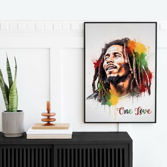 16x20‎ Bob Marley One Love Watercolor Oil Painting Poster Wall Art Poster - Picture 4 of 9